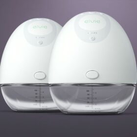 Two Elvie Double Electric Breast Pump units.