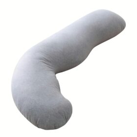 The Momcozy J-Shaped Maternity Body Pillow against a white background.