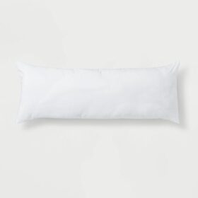 The Room Essentials Body Pillow against a white background.