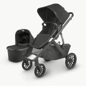 The UPPAbaby Vista V2's stroller and bassinet.