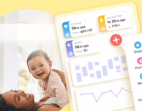 glow baby tracker app screens