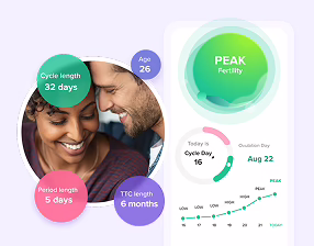 glow ovulation tracker app screens