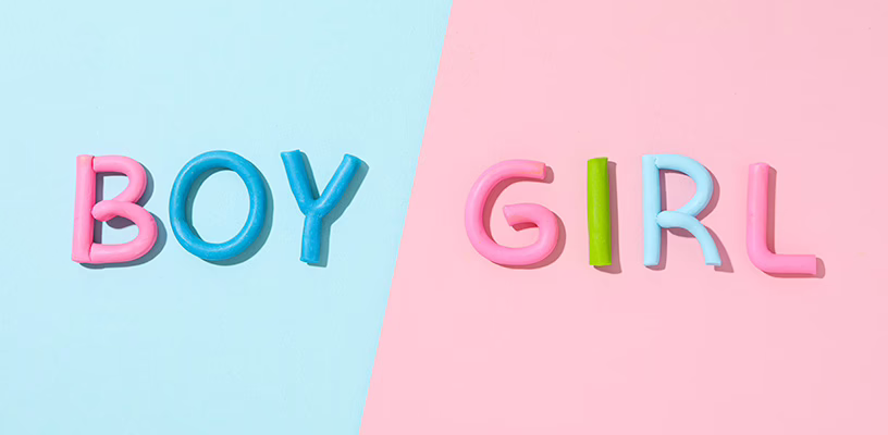 The words "Boy" and "Girl" on a blue and pink background.