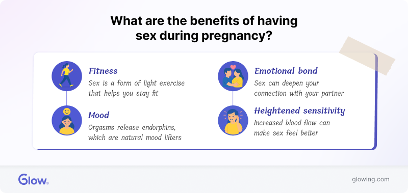 List of the benefits of having sex during pregnancy.