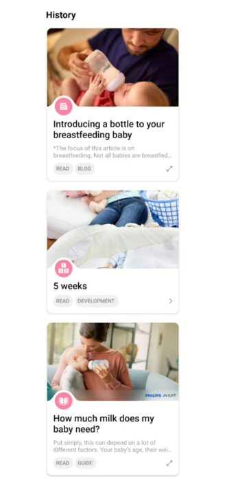 Library of articles and health tips on Baby Plus app.