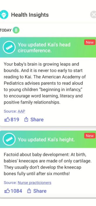 Glow Baby’s personalized tips and health updates.