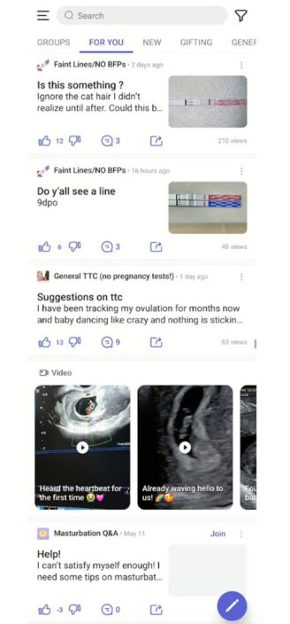 Written and video posts on Glow’s community page.