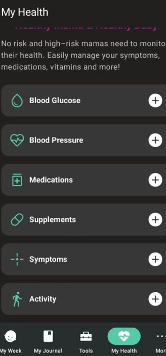 List of health-related info that Sprout tracks.