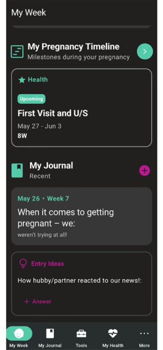 Sprout’s timeline feature tracking appointments and events.