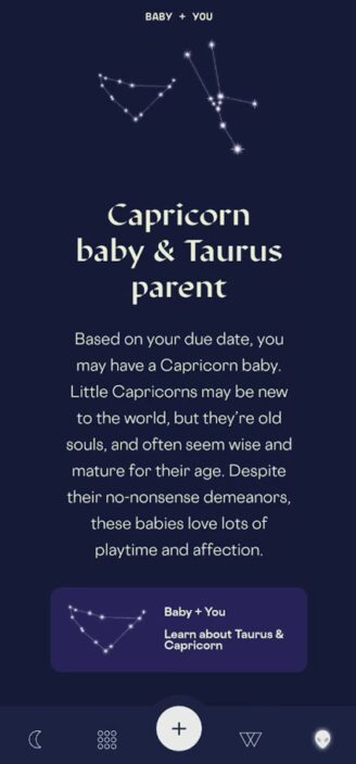 Stardust’s predictions of baby’s astrological zodiac sign.