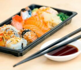 A selection of nigiri and sashimi, which are the kinds of sushi pregnant women need to avoid.