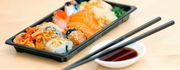 A selection of nigiri and sashimi, which are the kinds of sushi pregnant women need to avoid.